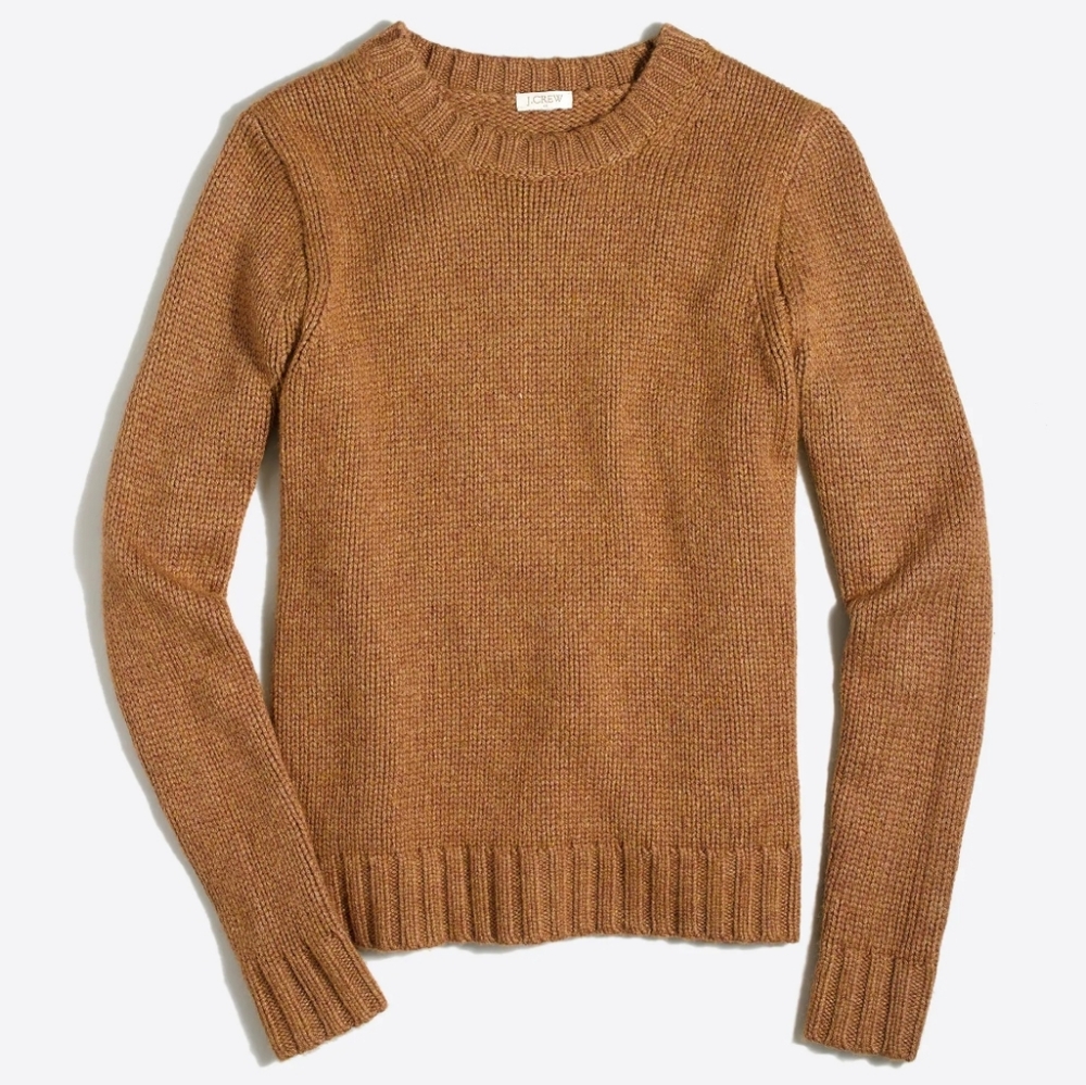 J. Crew Factory Marnie Sweater in Heathered Camel, Size Small